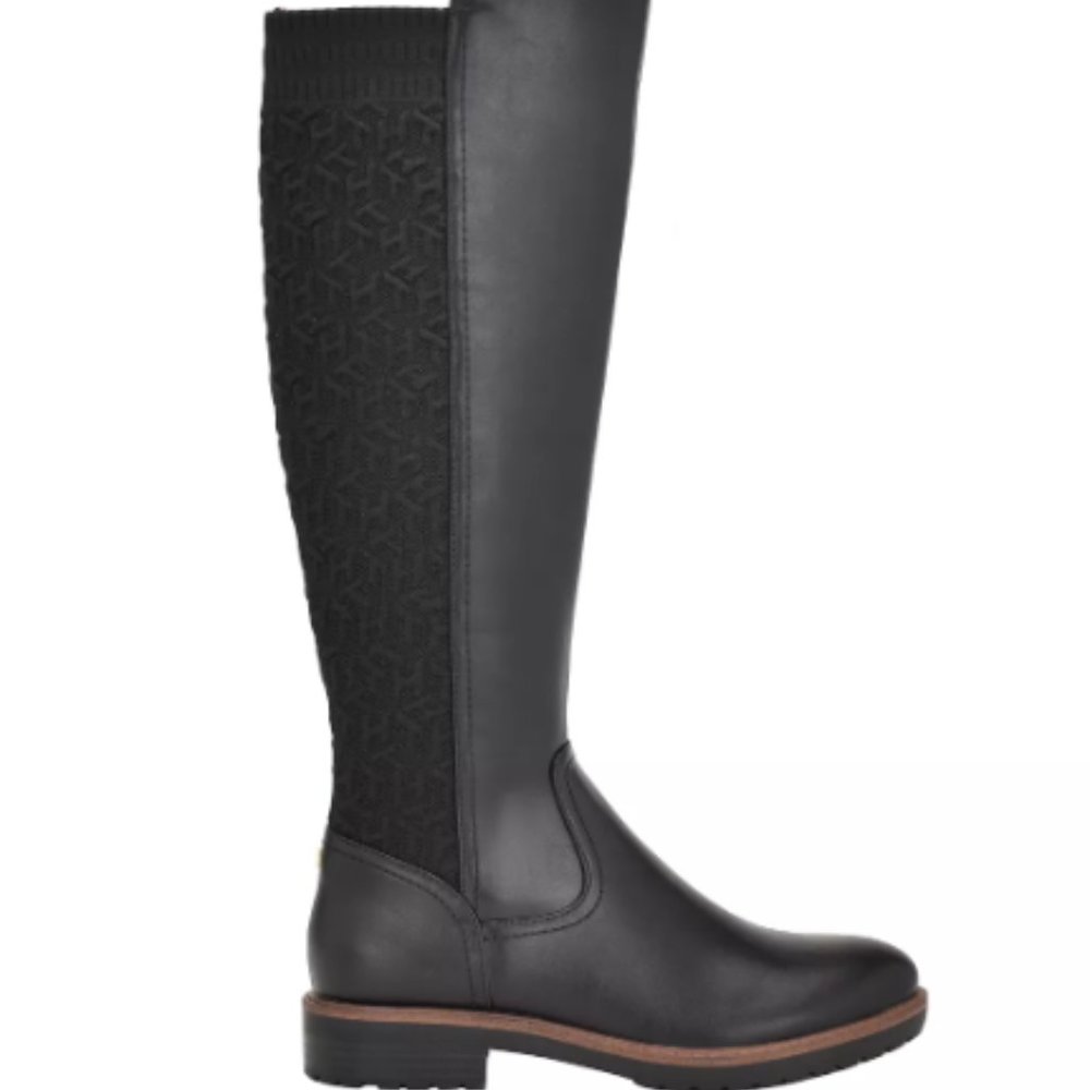 Tommy Hilfiger Black Famian Riding Boots Size 8